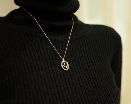 Moderne Vintage Tulpenketting - Goud vermeil
