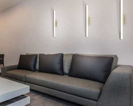 LED -wandlamp Dubai "", moderne wandlamp gemaakt van aluminium en plastic, stevig gebouwd -in LED's, 60 cm lang of hoog. Ideaal voor de verlichting van ingangen, gangen, voor het structureren van grote wandoppervlakken