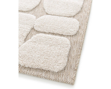 Tapis en reliëfstijl japandi GALET