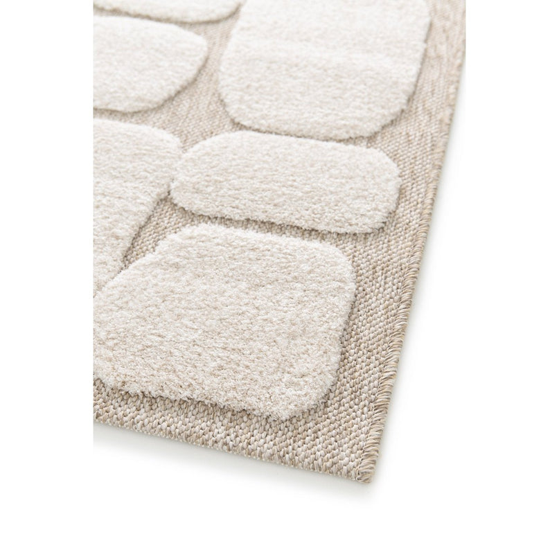 Tapis en reliëfstijl japandi GALET