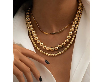 Minimalistische dikke look kralen ketting