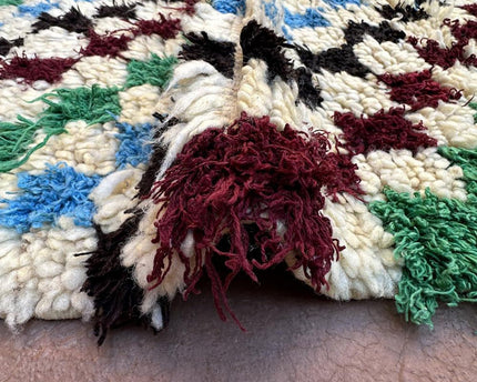 Zuiver wollen Marokkaans Berber-tapijt 76 x 182 cm