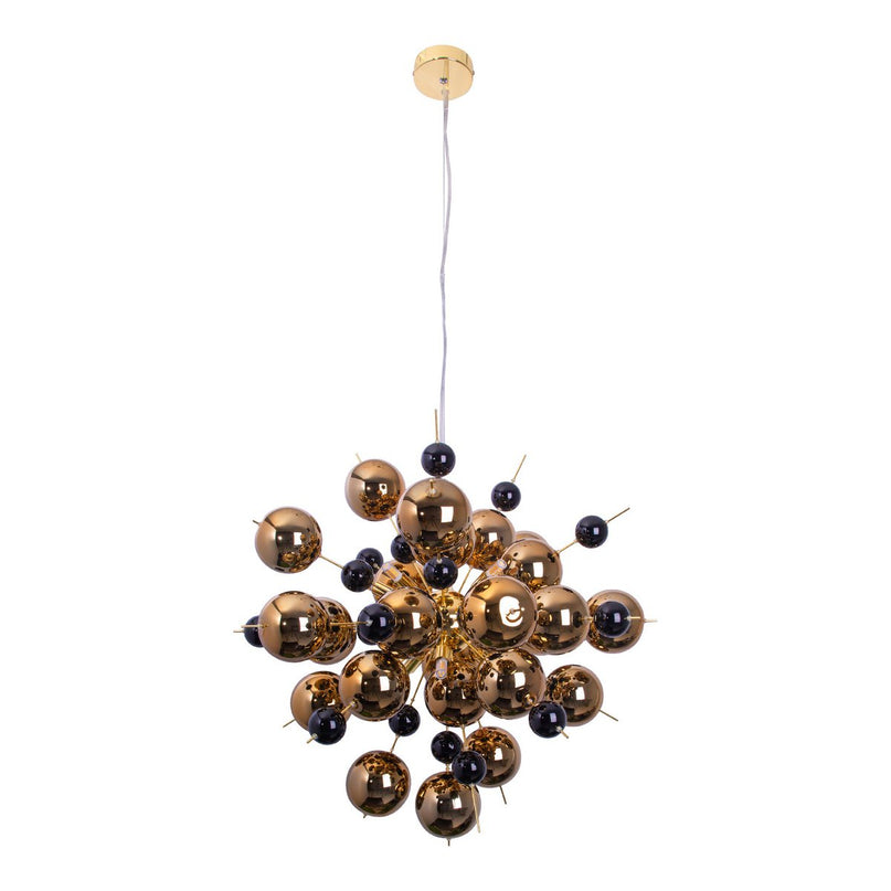 Hanger lamp "explosie" van metaal en glas, G9 -versies, hangende lamp voor eetkamer, woonkamer, gang of kantoor, Øca. 65 cm