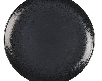 Zwart platte plaat met glans 27 cm
