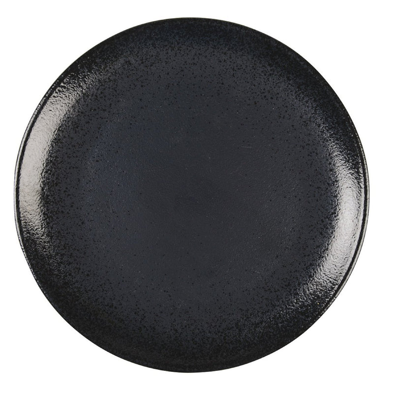 Zwart platte plaat met glans 27 cm