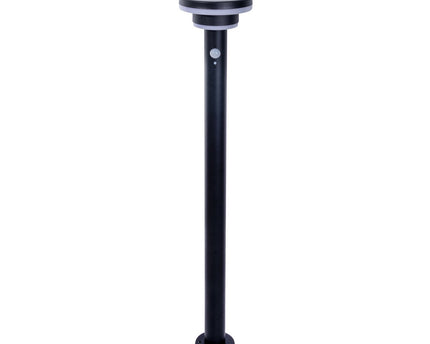 Led Solar Standing Lamp "Nora" met Earth Skeer, voor buiten, metaal en plastic aarde spies in het zwart, met geïntegreerde LED