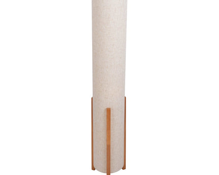 Tafellamp "Matilda" klassieke tafellamp met natuurlijk uiterlijk door hout en stofscherm, E27 -aansluiting, 110 cm hoog