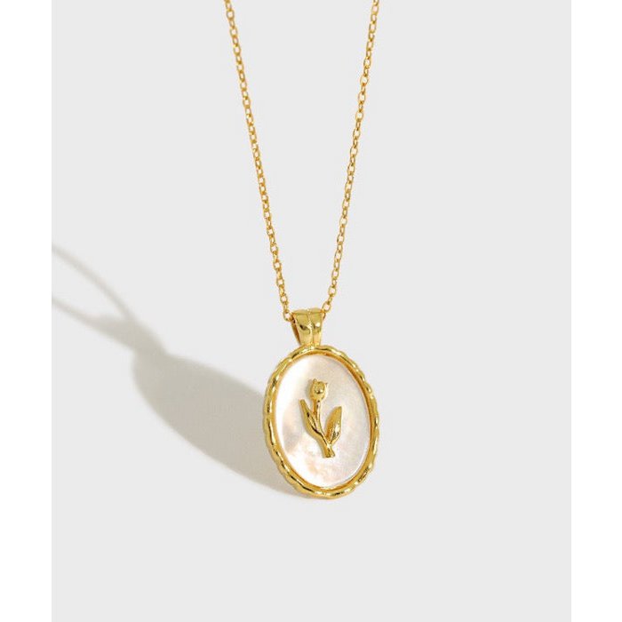 Tijdloze dweil tulpen hanger ketting