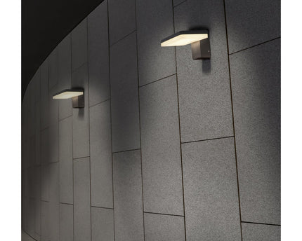 LED Outer Wall Lamp "Clair", gemaakt van metaal en plastic in antraciet, met geïntegreerde LED