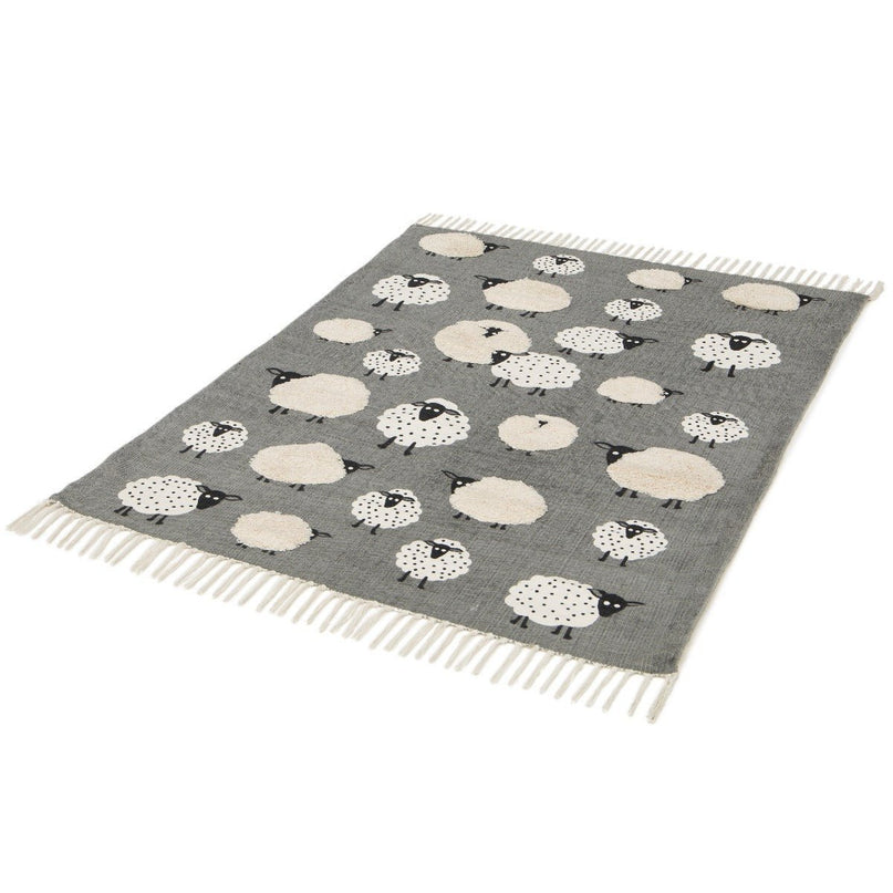 Katoenen kindervloerkleed KLEINE SCHAPEN
