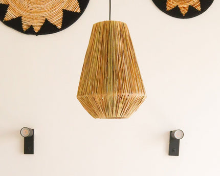 Lampenkap Plafondlamp Pendel rond ENDAH gemaakt van Raffia