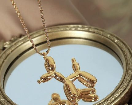 Leuke ballonhond hanger ketting