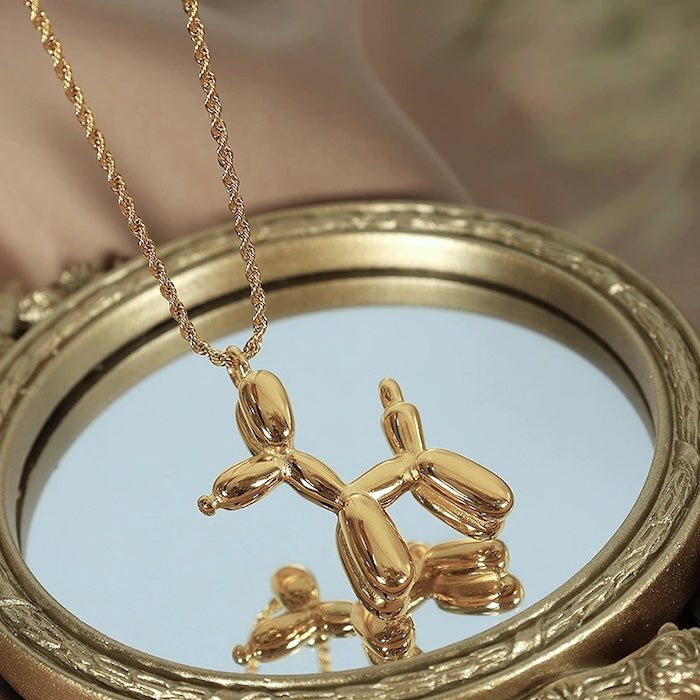 Leuke ballonhond hanger ketting