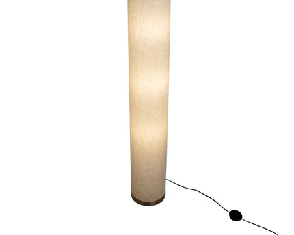 Staande lamp "Beate" Natuur van metaal en een tekstblazer in de natuur, E27 -aansluiting, vloerlamp voor eetkamer, woonkamer, gang of kantoor, ca. 110 cm hoog