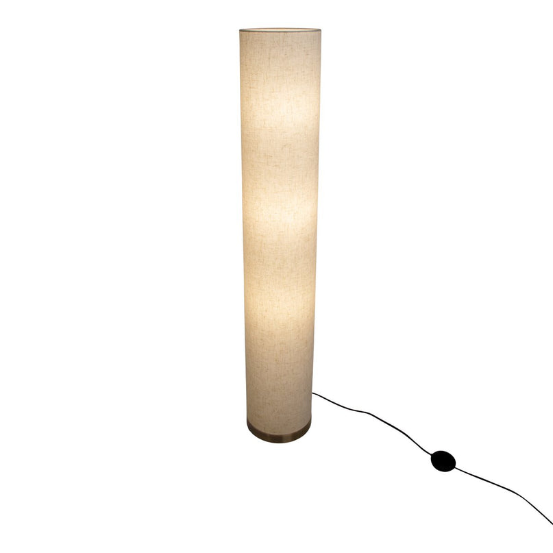 Staande lamp "Beate" Natuur van metaal en een tekstblazer in de natuur, E27 -aansluiting, vloerlamp voor eetkamer, woonkamer, gang of kantoor, ca. 110 cm hoog