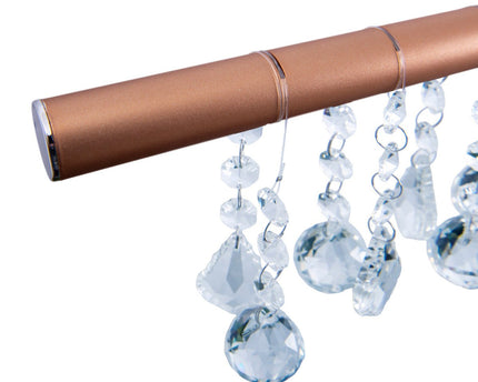 Led hanglamp "nobilis" lengte ongeveer 100 cm, gemaakt van metaal en plastic in goud, met stevig geïnstalleerde LED's, verlichting voor woonkamer, eetkamer of kantoor