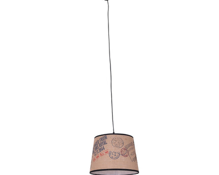 Hanglamp met stoffen kap "Print"
