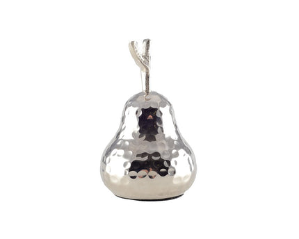 Zilveren decoratieve peer 8,5x8,5x15,5 cm