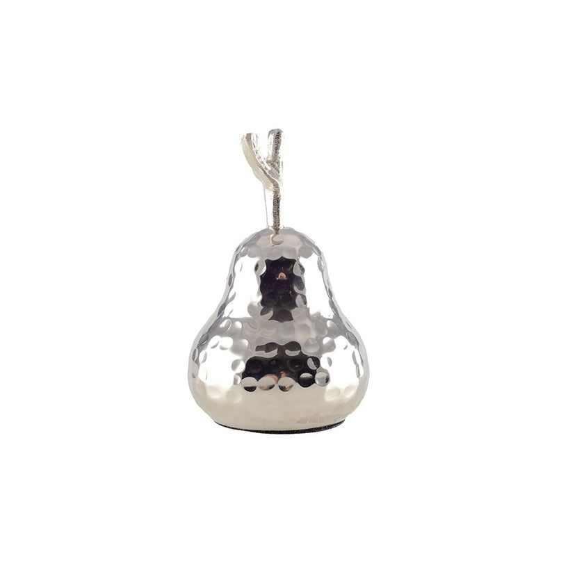 Zilveren decoratieve peer 8,5x8,5x15,5 cm