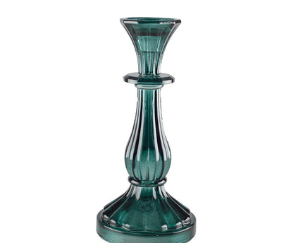 Turquoise kandelaar klein model H21cm
