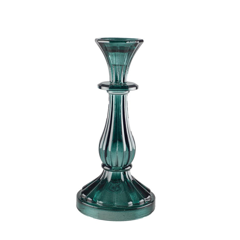 Turquoise kandelaar klein model H21cm