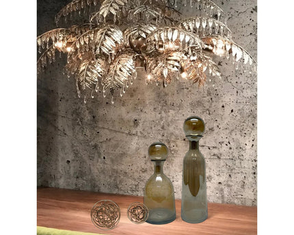 Amberkleurige glazen flessen