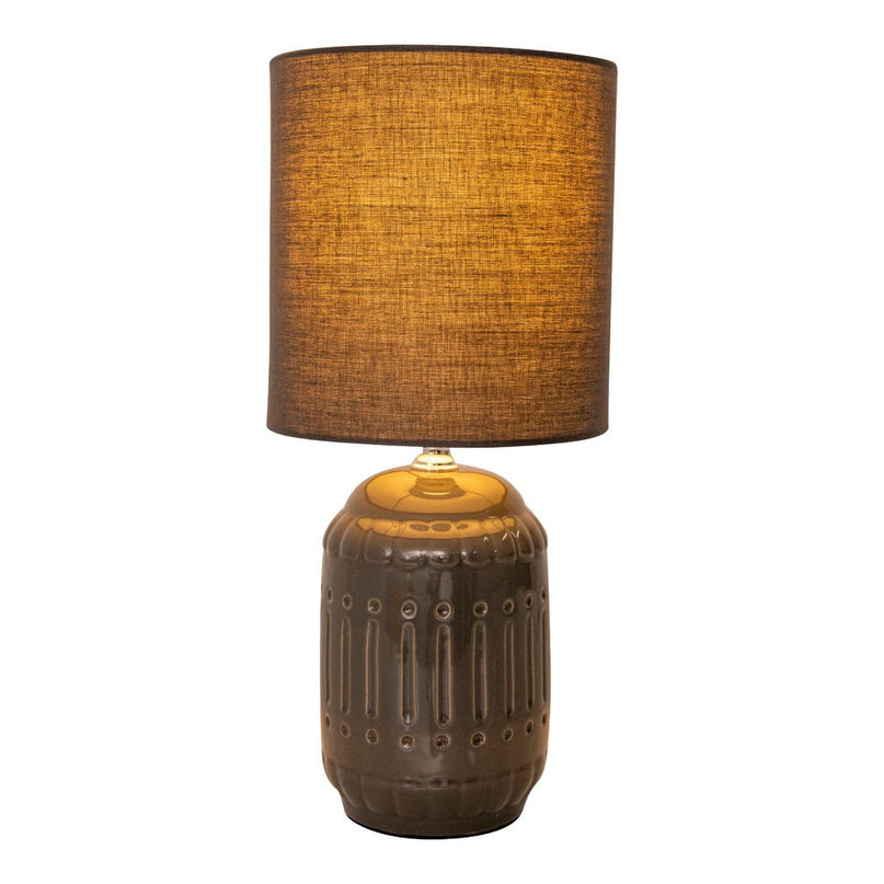 Keramische tafellamp "Erida", keramische tafellamp in grijs, met E14 -aansluiting, voor eetkamer, woonkamer, gang of kantoor, tafellampen binnen