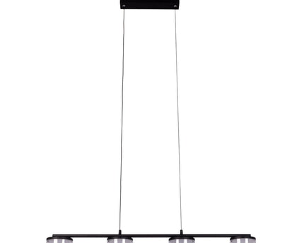 LED hanger lamp "CIMO" gemaakt van metaal en plastic in zwart, met geïntegreerde LED, lengte 96 cm
