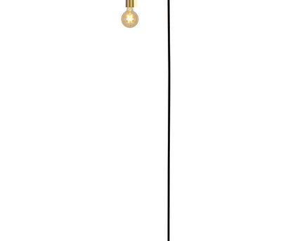 Staande lamp "Modo" gemaakt van metaal in zwarte, versies in goud, E27 -aansluiting, tafellamp voor woonkamer, eetkamer, keuken, gang, gang of kantoor, 150 High