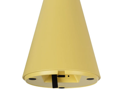 Zonne -batterijlamp "Palu" voor buiten en binnen, gemaakt van plastic in geel, 20 cm hoog