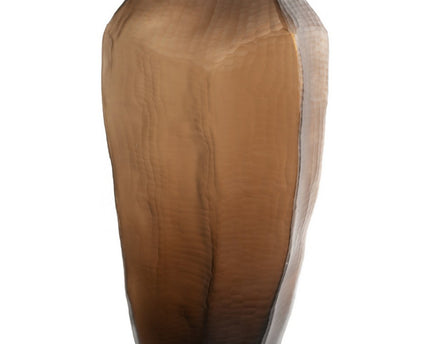 Bruine glazen vaas (v14686-380chocolade)
