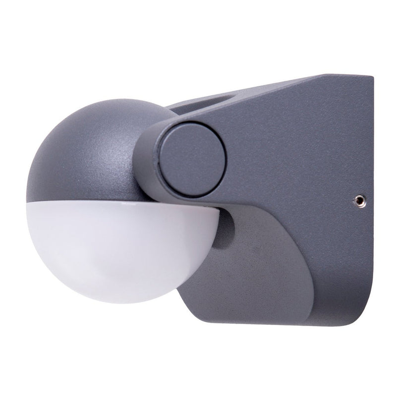 LED -wandlamp "Pallas", gemaakt van metaal en plastic in antraciet, met geïntegreerde LED