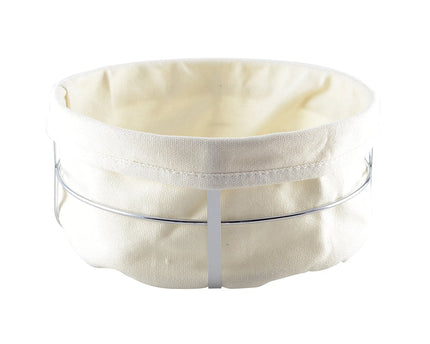 Ronde broodmand zilver 22x22x10cm