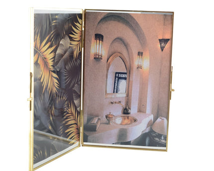 Dubbel transparant frame H.16 cm