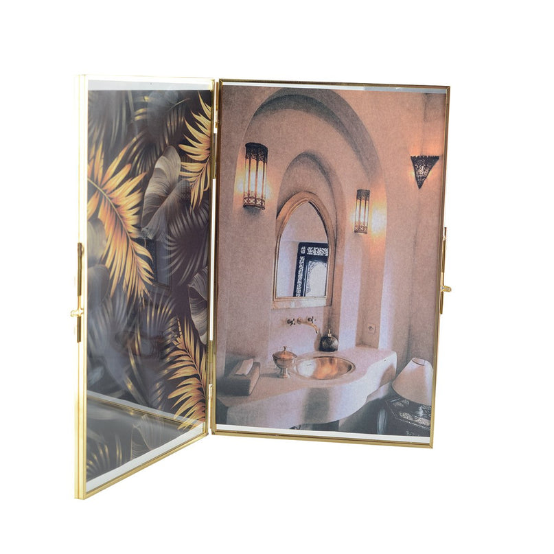 Dubbel transparant frame H.16 cm