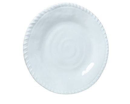 Witte melamine dessertplaat 23x23x2cm touwrand
