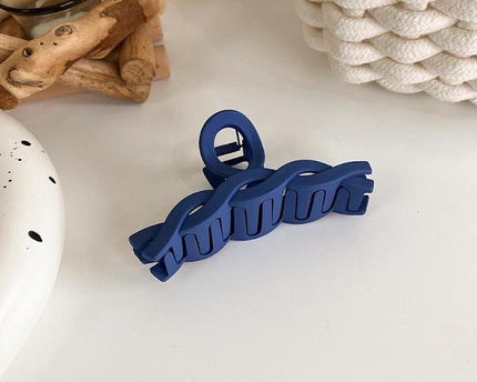 Minimalistische blauwe kleurtoon klauw haarclips