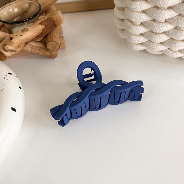 Minimalistische blauwe kleurtoon klauw haarclips