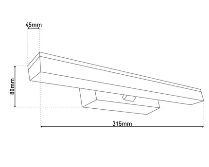 LED wandlamp "Vareta" l:31.5cm