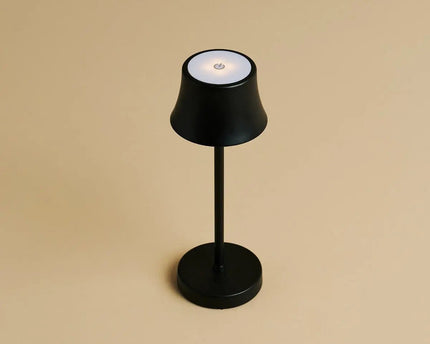 De pijp mini middernacht zwart oplaadbare tafellamp - draadloos opladen, dimbable lamp en 3 lichte kleuren