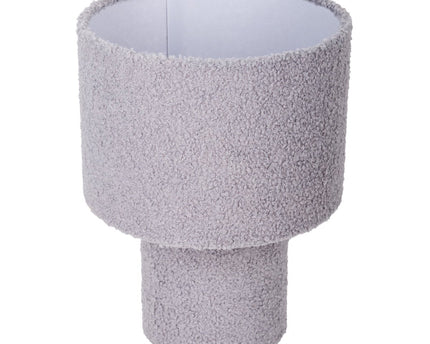 Tabellamp "Fluffy" met tekstbladen en voet in groen, E27, ca. 31 cm hoog