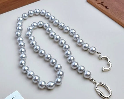 Tijdloze grijze parel kralen ketting