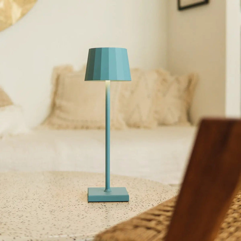 William Amsterdams blauwe oplaadbare ijzeren tafellamp – dimbaar, batterij van 120 uur, USB-C