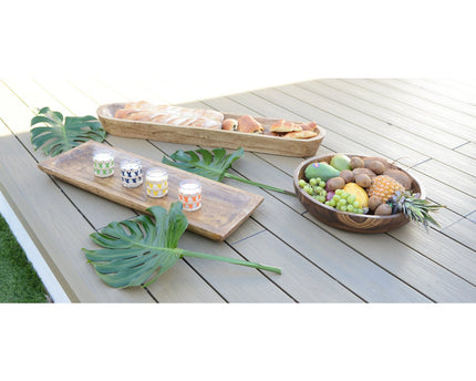 Decoratief houten dienblad 80x28x4,5 cm
