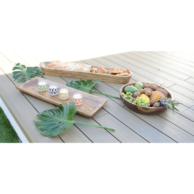 Decoratief houten dienblad 80x28x4,5 cm