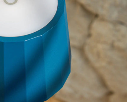 Wouter delftware blauw oplaadbare tafellamp-draadloos opladen, dimable, 120 uur batterijduur