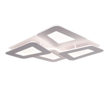 LED -plafondlamp "SIMEN" 48 x 48 cm, metaal en plastic, wit, geïntegreerde LED's, warm wit