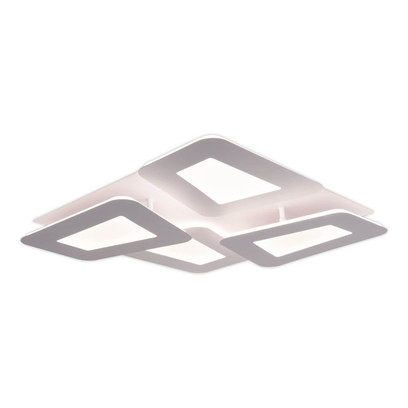 LED -plafondlamp "SIMEN" 48 x 48 cm, metaal en plastic, wit, geïntegreerde LED's, warm wit