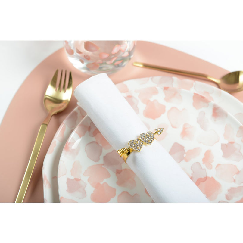 Set van 4 rondes van kernhanddoeken