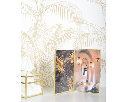 Dubbel transparant frame H.16 cm